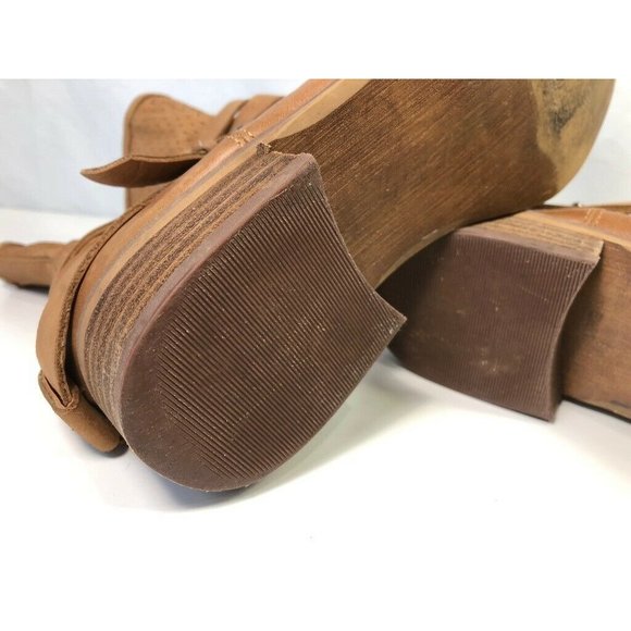 Marc Fisher Womens Rosan Ankle Boots Brown Buckle Perforated Pull On 5.5 M - Picture 9 of 10